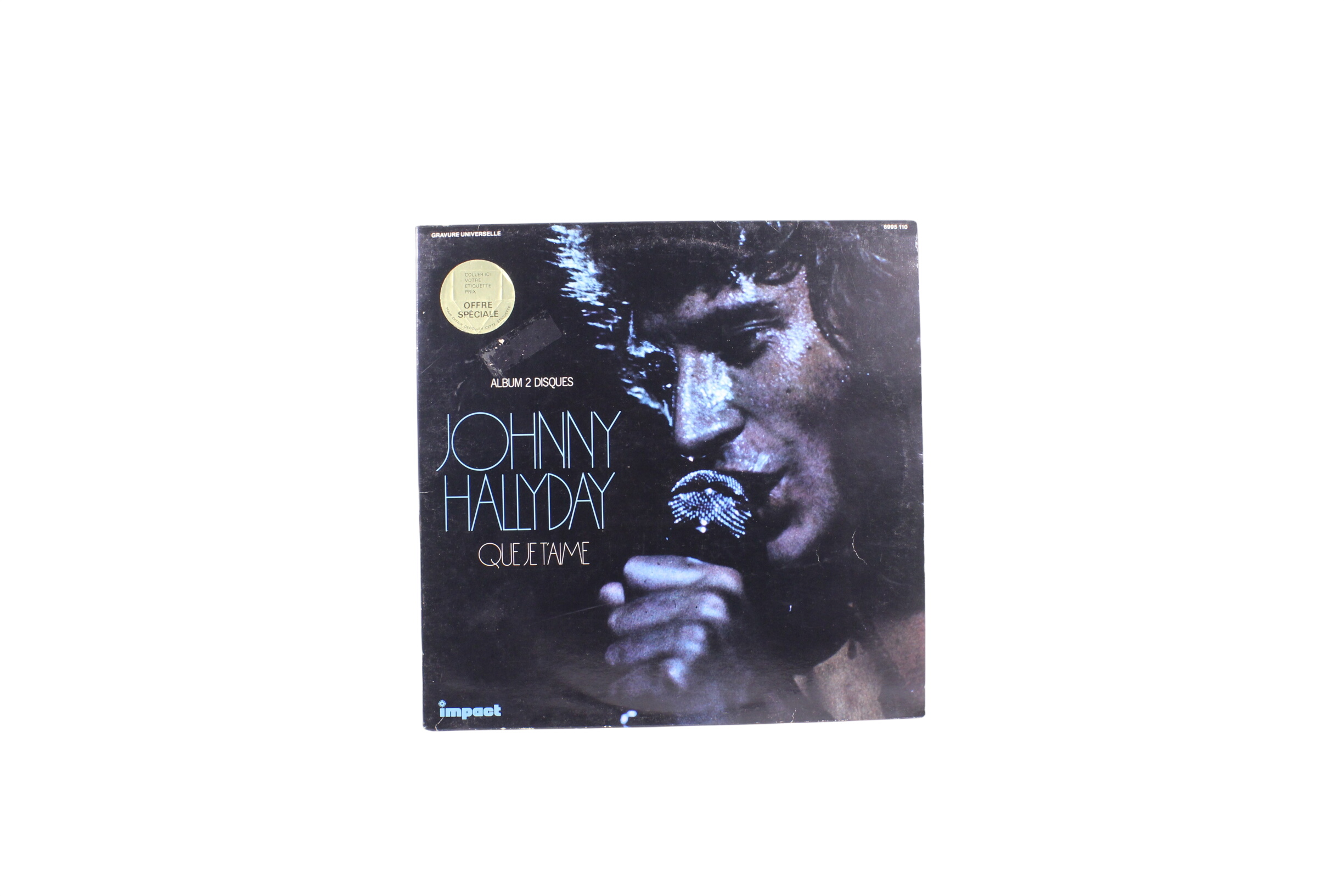 Double vinyle 33T Johnny Hallyday / Que Je T'aime — Impact 1977 Bon état -  reconditionné disponible sur Label Emmaüs